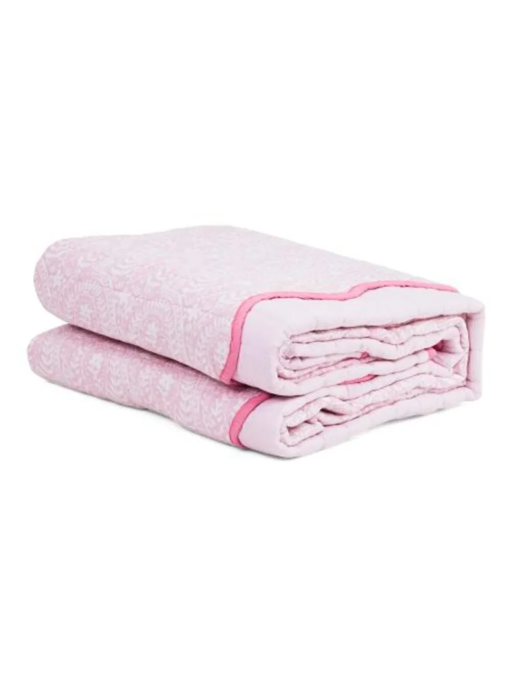 RACHEL ZOE Cotton Reversible Watercolor To Stripe Quilt Set